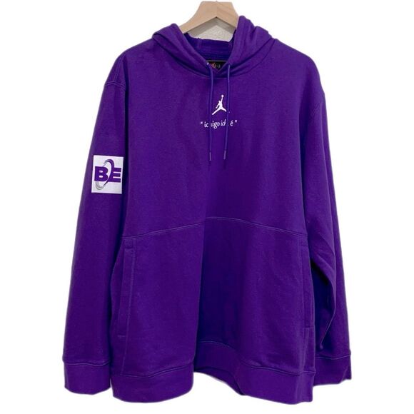 NIKE AIR JORDAN APOLLOS Hoodie Men’s XXL Purple Pockets Hood. - Picture 1 of 13